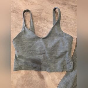 lululemon athletica Heathered Sage Green Scoop Bralette